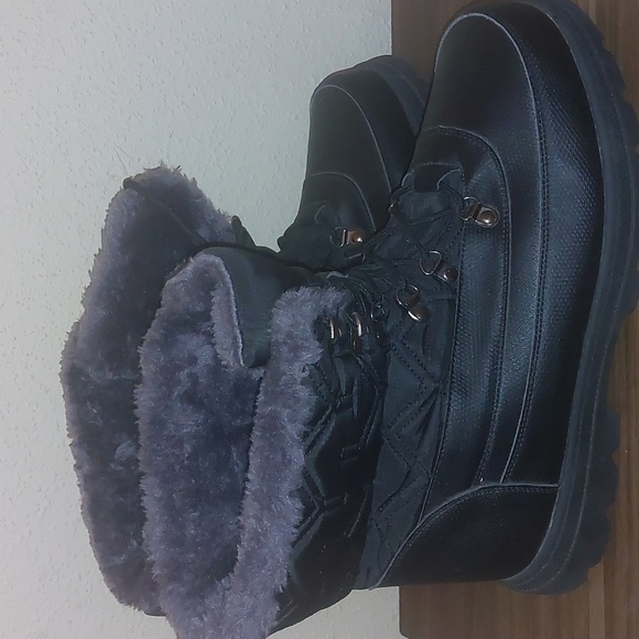 Snow Boots Winter Black sz 12/ eu 46 - Picture 2 of 6